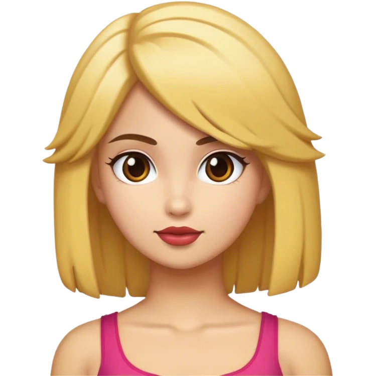 Chica morena con pelo rubio emoji