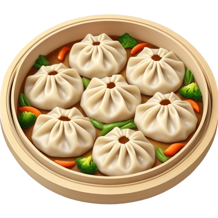 Cinematic Realistic Jiaozi Dish Emoji, depicted as delicate, handcrafted dumplings filled with savory meat and vegetables, rendered with detailed textures and warm, inviting lighting. emoji