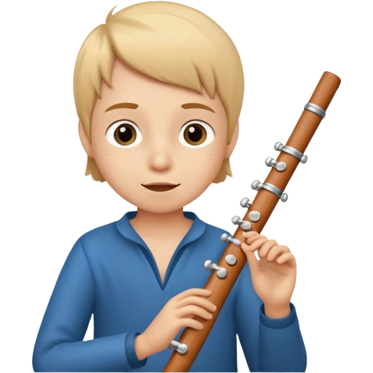 kid plays flute emoji