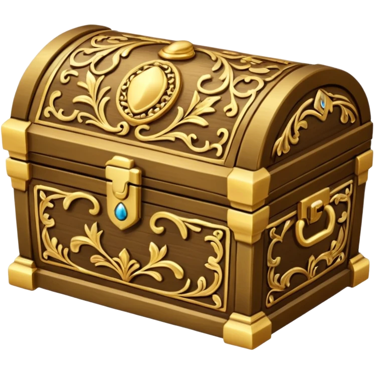 treasure box, Gold. emoji