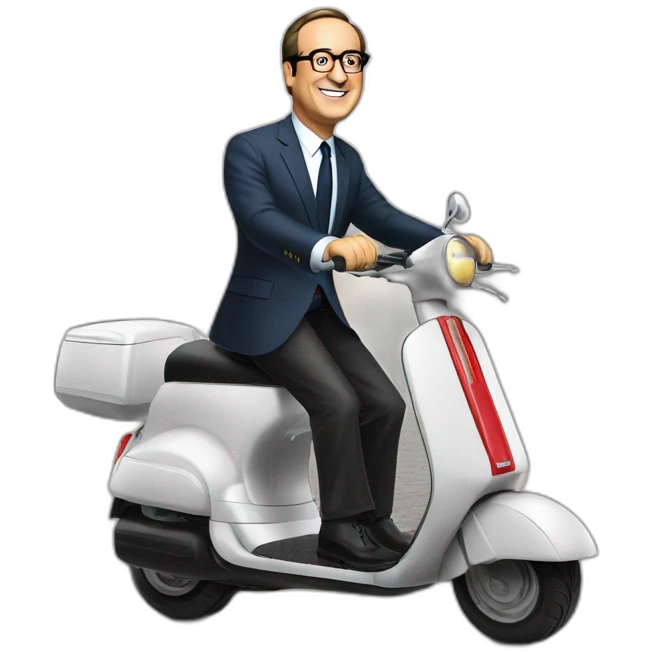 François hollande sur un scooter emoji