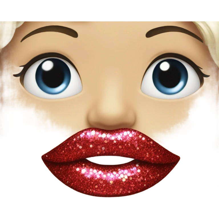 Lips with glitter on them  emoji
