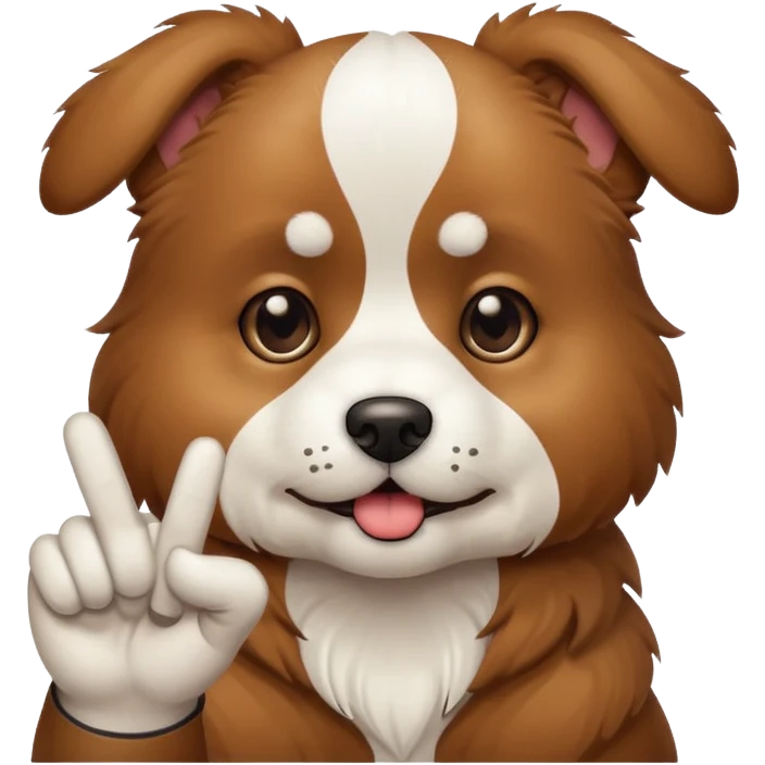 Hund zeigt Mittelfinger  emoji