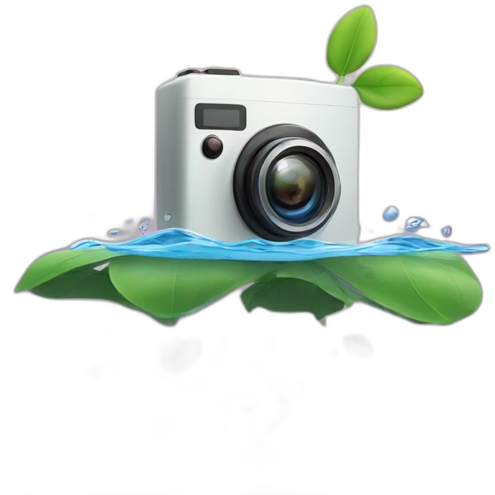 small-leaf-floating-on-water-block-and-security-ptz-camera-behind emoji
