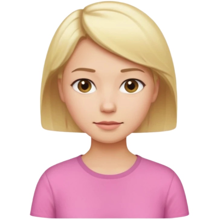 blonde woman short hair and pink shirt emoji