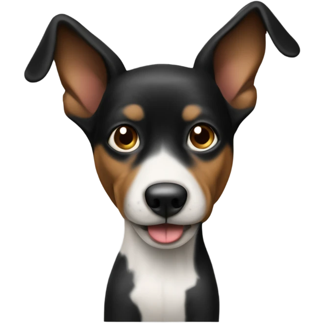Dog black con poquito marrón y por quito blanco emoji
