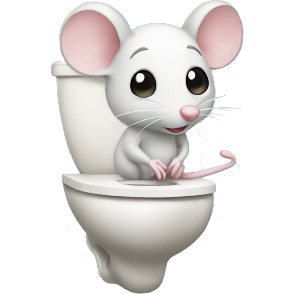 Mouse on toliet emoji