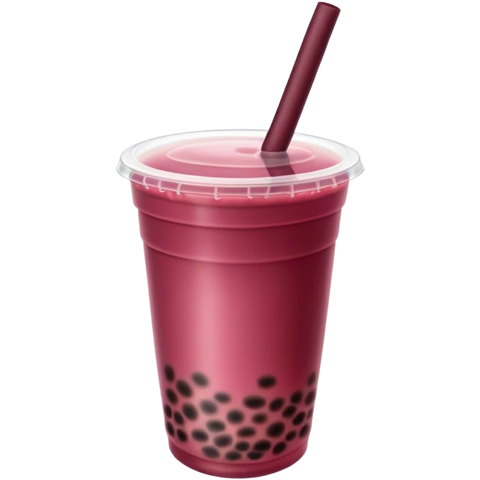 Bubble tea burgundy color emoji