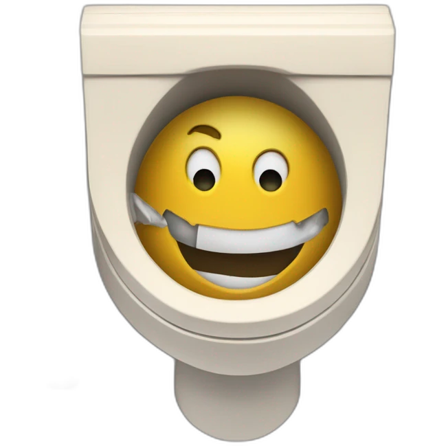 (disembodied head inside toilet bowl) (skibidi toilet) (skibidi 1 meme) emoji