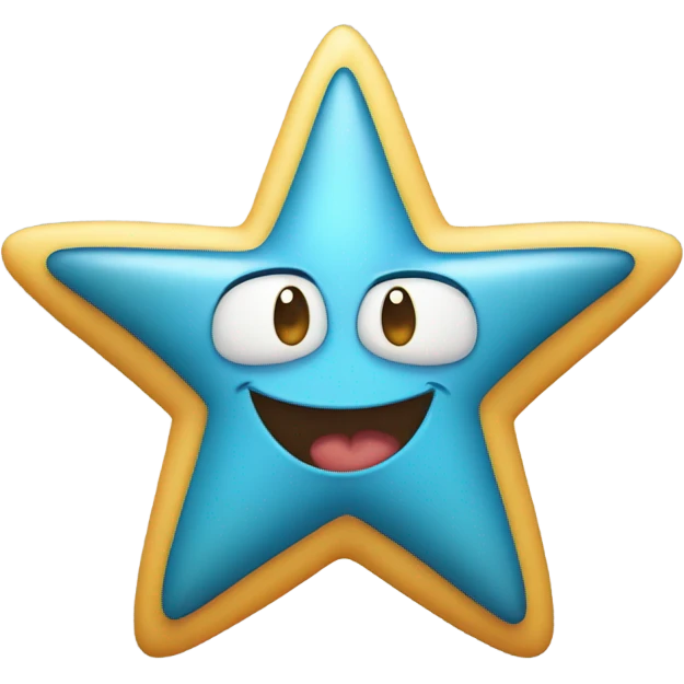 six point star with legs smiling emoji