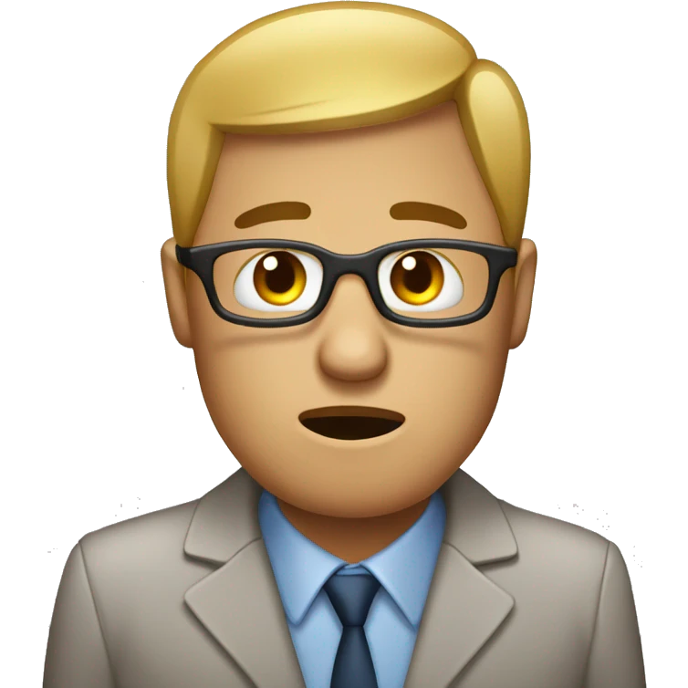 tired office worker with bags under his eyes emoji