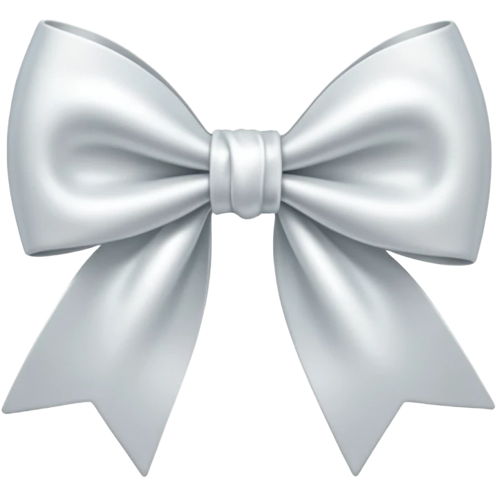 white satin bow emoji