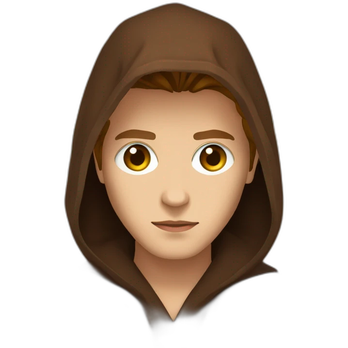 anakin skywalker (sith eyes) (brown hooded robe) (portrait, front facing) emoji