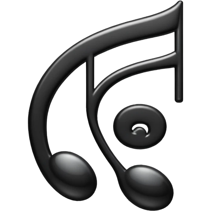 black music note emoji