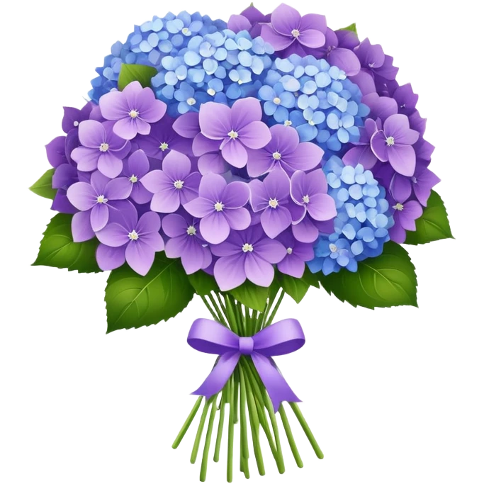 Flower bouquet with hydrangeas and baby’s breath  emoji