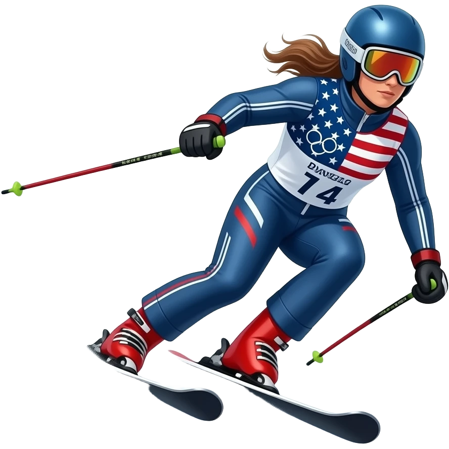 Female USA Olympic Skier emoji