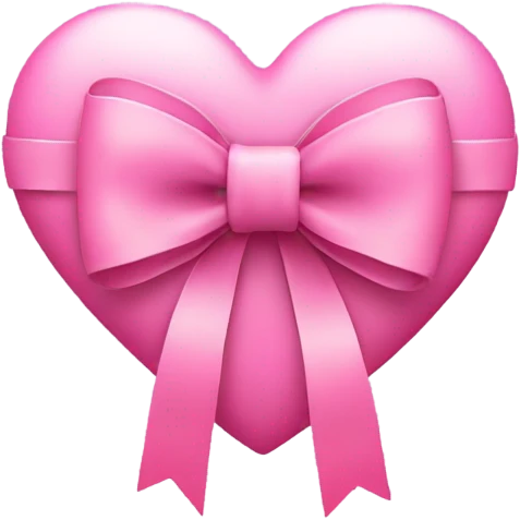Pink heart with a bow on it  emoji