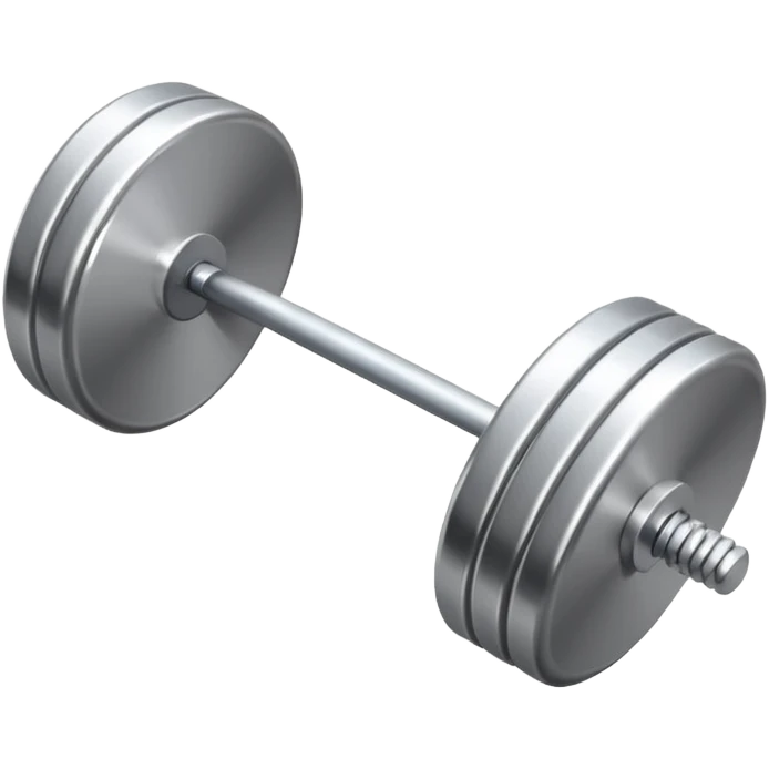 Silver barbell emoji