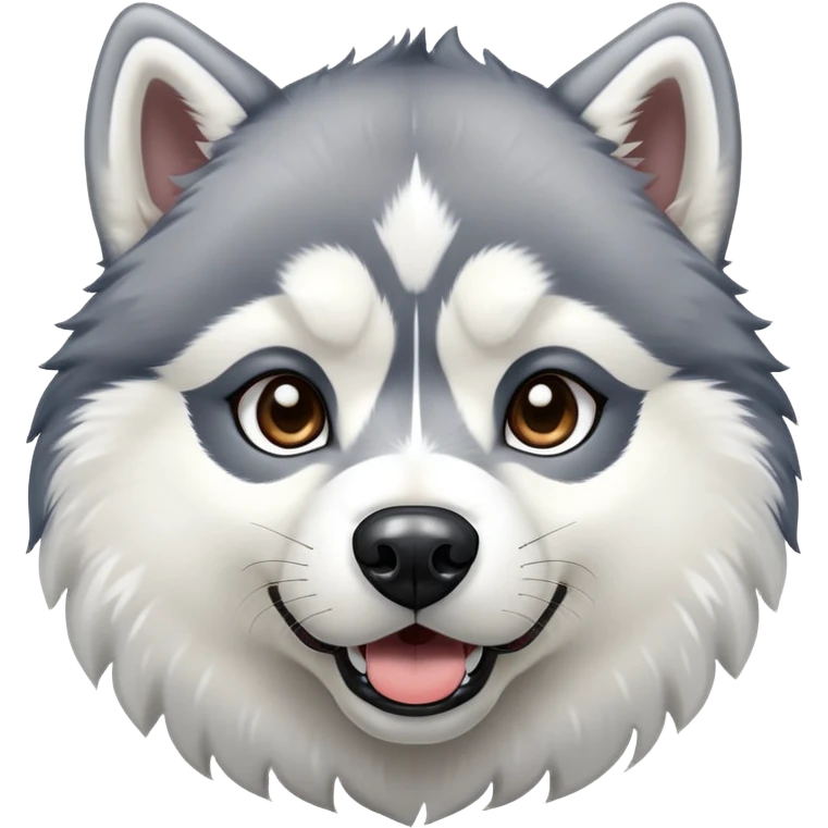 Proud victorious husky with chest puffed out emoji