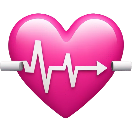 Pink heart with beat emoji