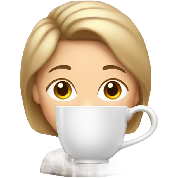 Mom with tea cup emoji