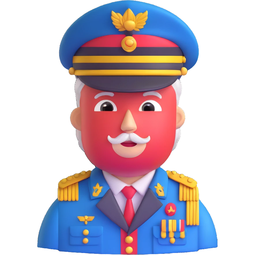 Tomato wearing Napoleon Bonaparte's bicorne hat and military officer uniform emoji