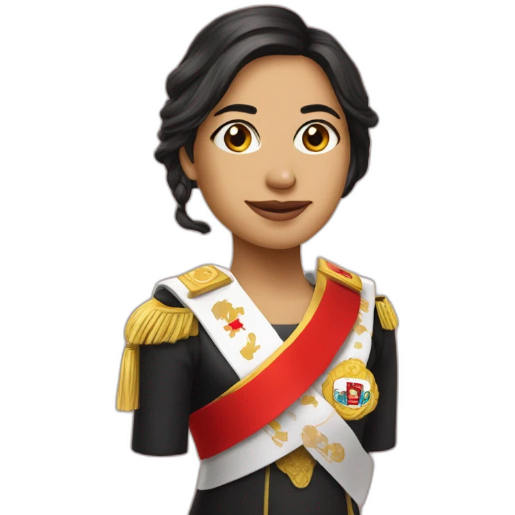 Dina boluarte with peru presidnetial sash emoji