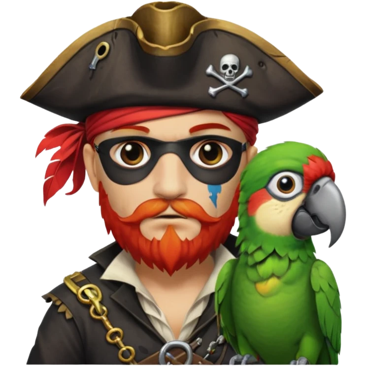 pirate and parrot emoji