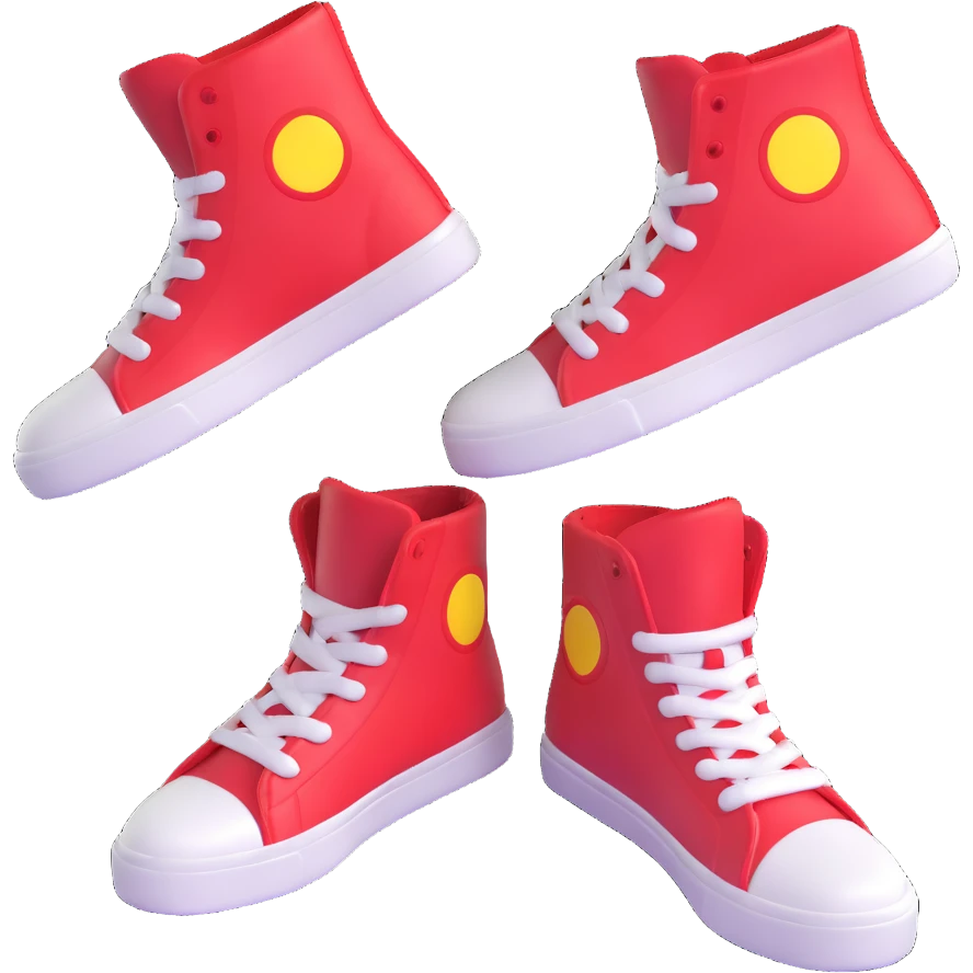 red and white Sonic the Hedgehog shoes emoji