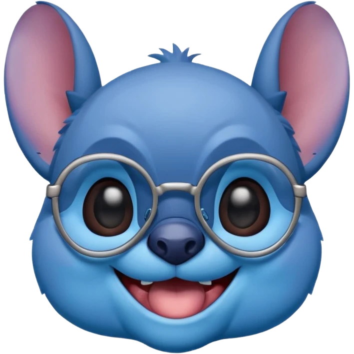 Stich with glasses emoji