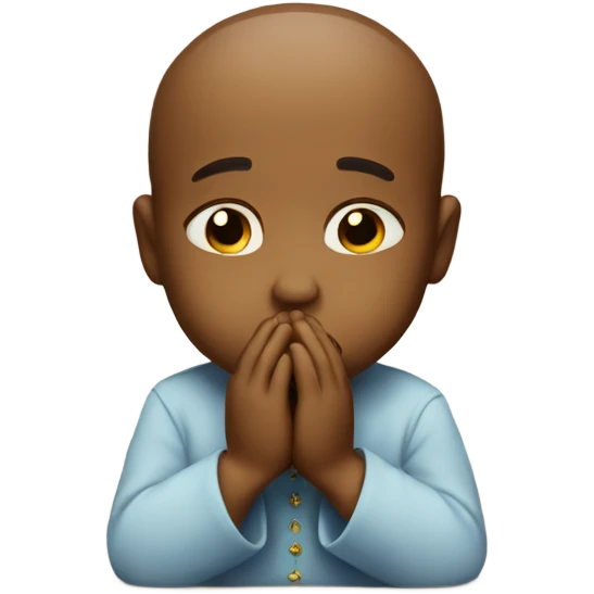 crying emoji with praying emoji