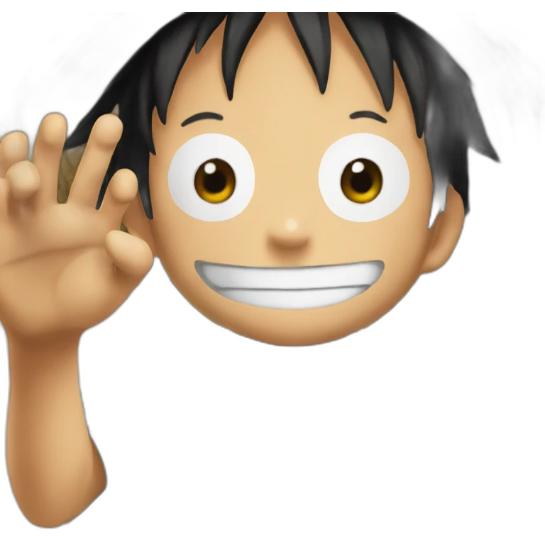 Luffy with big hand emoji