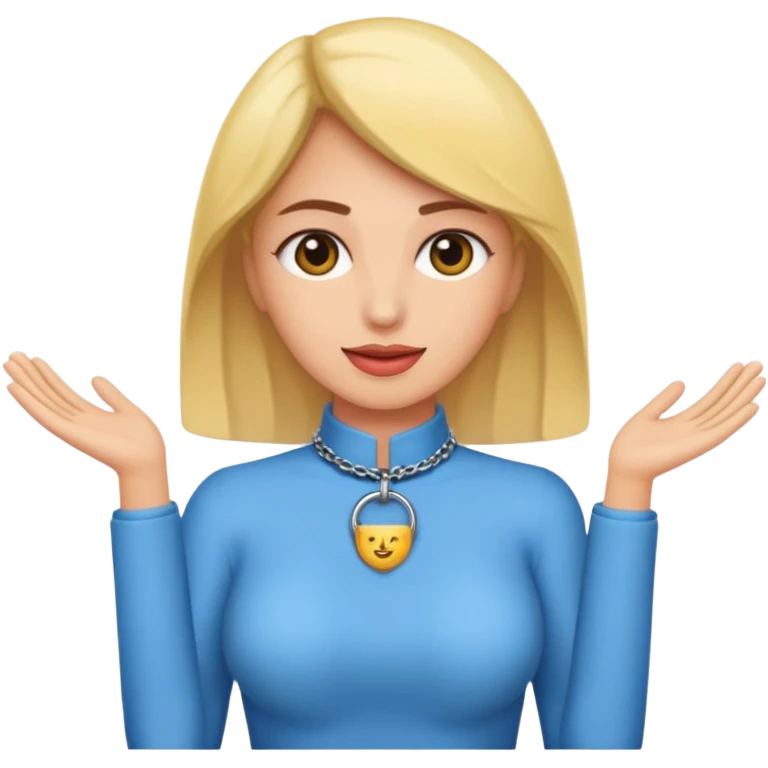 Mujer cuerpo entero con collar comprando   emoji