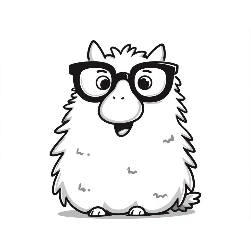 monster with a big nose and black glasses emoji