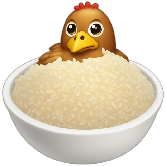 chicken & rice emoji