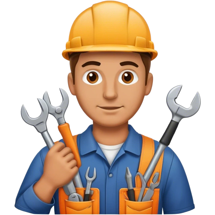 hombre mecánico con herramientas emoji