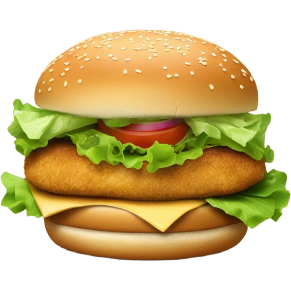 Chicken burger emoji