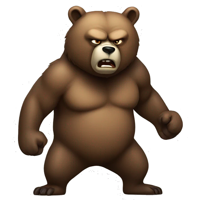 bear angry full body emoji