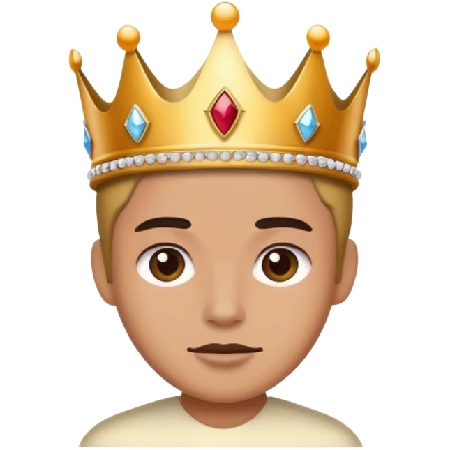 Wearing a crown emoji