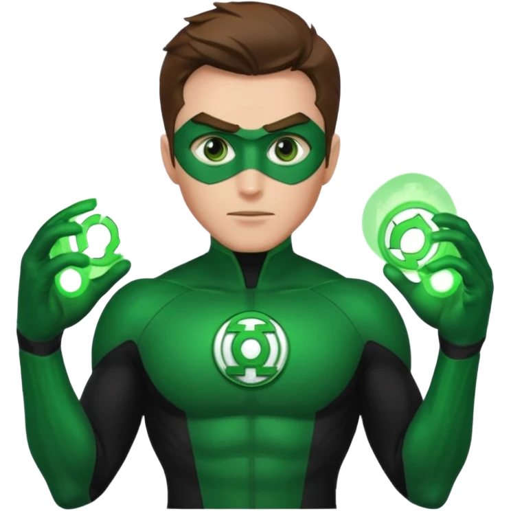 Green Lantern with green eyes emoji