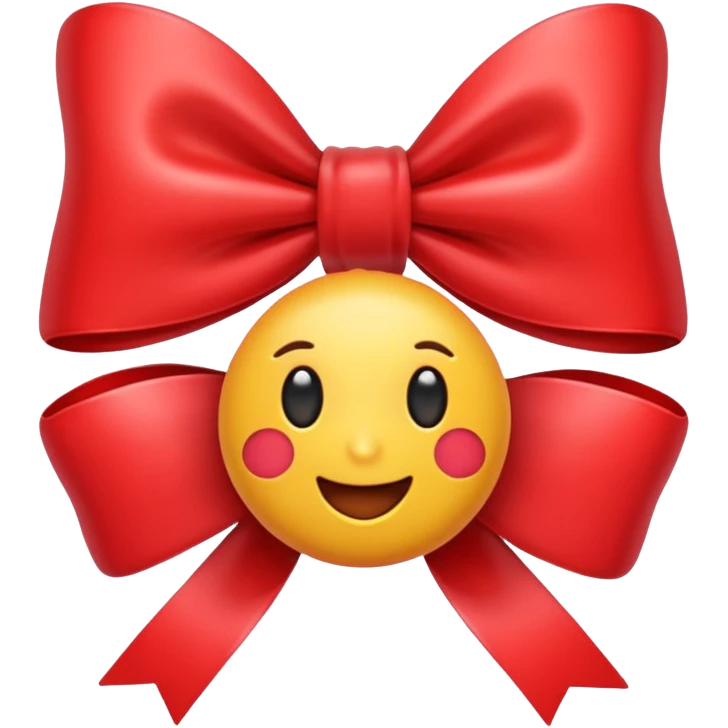 pookie bow red colour emoji  emoji