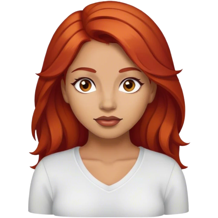 Red hair latina with brown eyes emoji