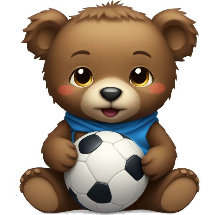 Little bear with a ball emoji