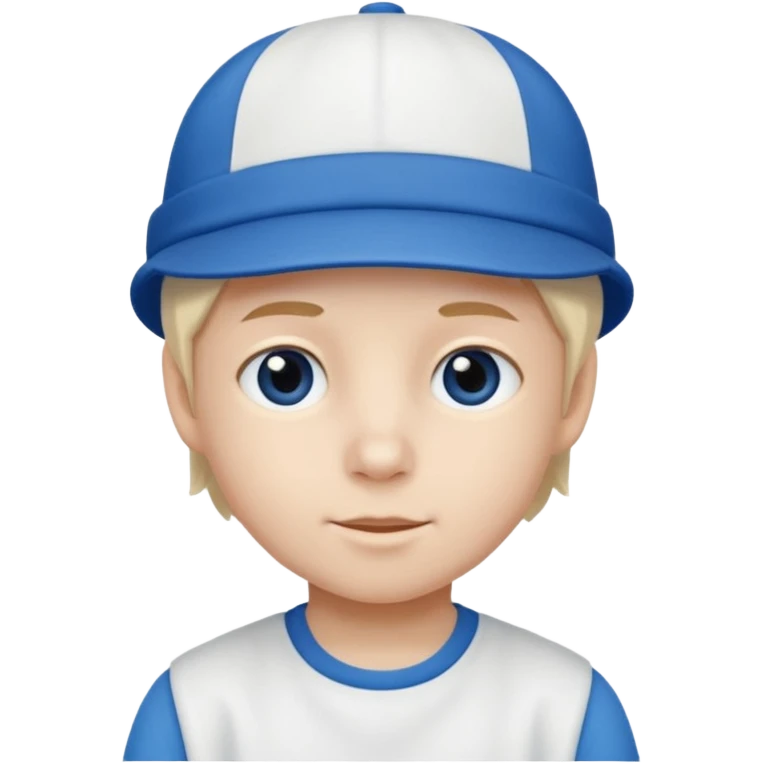 kid with blue and white hat emoji