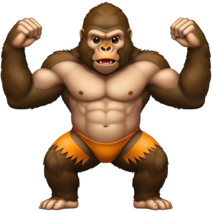 Götünü gösteren goril emoji