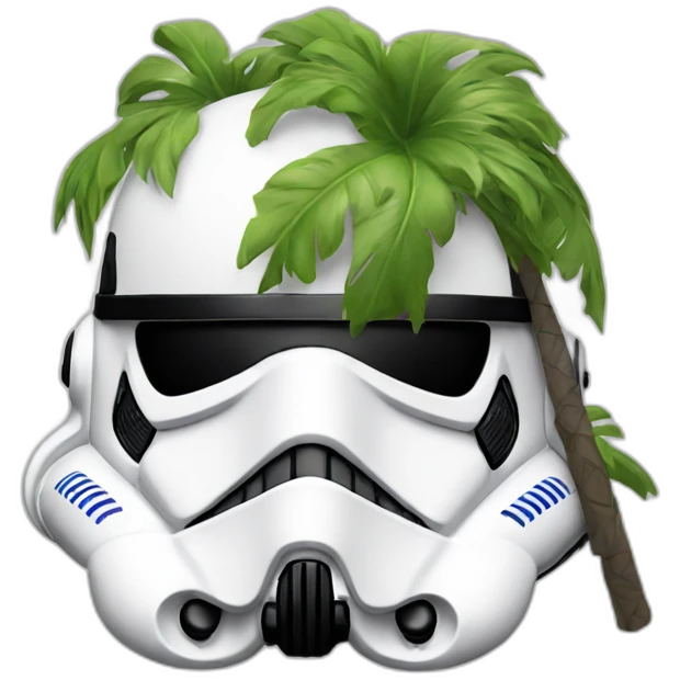 Tropical stormtrooper emoji