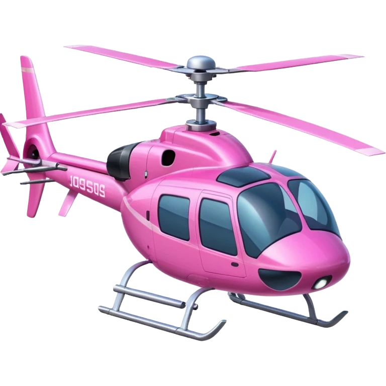 Pink helicopter emoji