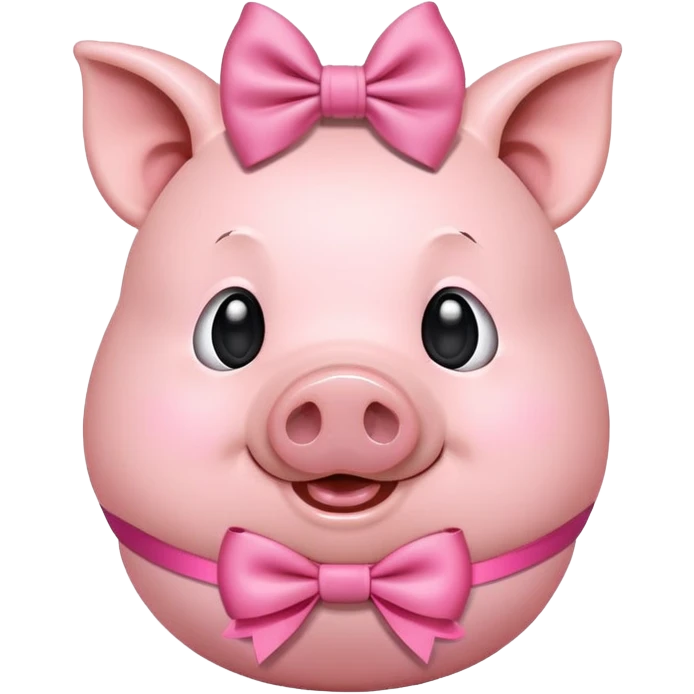 pig with a bow emoji