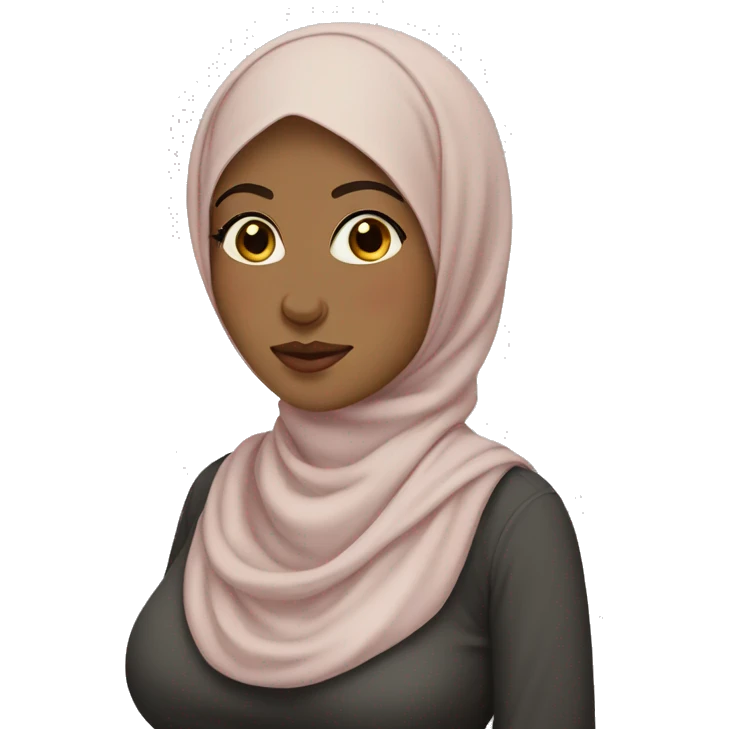 Hijabi pregnant light skin emoji