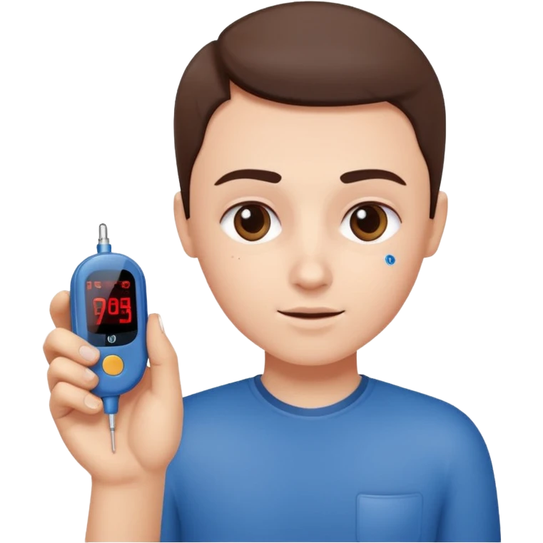 diabetes meter hand test finger blood emoji